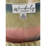 Wonderly Studio Watercolor Tiedye Hippie Women Medium Sleeveless Tank Sun Dress Blue Photo 5