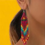 Bohemian Native American Ethnic Style Fashion Minimalist Glass‎ Beaded Earrings Photo 7