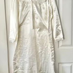 Moon Dance Vintage Ivory Satin Edwardian Full Length Floral Lace Nightgown M White Size M Photo 0