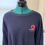 Vintage Navy Blue Toronto Canada Pullover Sweatshirt Cotton Blend Medium Photo 1