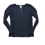 Sundance  Homestead Henley Cotton Silk Blend Gray Marled Knit Small Photo 1