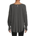 Free People  MOVEMENT Bella Layer Ribbed Sweater in Gray Size M Photo 1