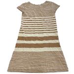 Maeve Dress Womens X Small Tan White‎ Haven Stripe Shift Cotton Anthropologie Size XS Photo 1
