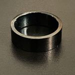 8mm plain black stainless steel ring size 11 Photo 3