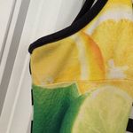 Elle  Black And White Stripe‎ Lemon Print Dress Size 8 Photo 4