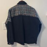 ZARA Black and Plaid Jean Jacket Photo 3