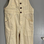 Pilcro and the Letterpress Anthropologie Pilcro Denim Overalls Cream size 26 adjustable straps Photo 0