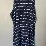 Athleta Santorini Thera Print Dress Tie Dye Blue Stripe Navy Blue Plus Size 2X Photo 4