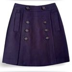 BCBG MAXAZRIA 🍒SIZE 0🍒PENNY COTTON NAVY SAILOR SKIRT POCKETS ZIP CLOSURE Photo 3