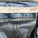Levi's Women's 711 Skinny Jeans Plus Size 18W Blue High Rise Denim Photo 7