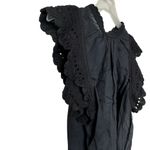 Ulla Johnson  Handmade Kai Ramie black flounce Goth feminine blouse 10 Photo 6