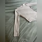 Abercrombie & Fitch Soft A&F Cozy Cream Long Sleeve Bodysuit Size M Photo 2