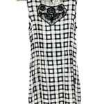 Anthropologie Lilka Tattersall White & Lavender Plaid Check Mini Dress XS Photo 0