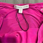 Sincerely Jules NEW  Hot Pink Strapless Ruched Midi Dress Size Large Photo 5