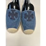 Tory Burch Weston Flat Espadrille Denim Calf Leather Sz 8.5 Photo 6