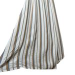 ONIA  Grace Sleeveless Striped Wrap‎ Maxi Dress Coverup in Cream Tan Blue, Small Photo 9