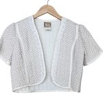 Gunne Sax Vintage 70s White Floral Dress & Cardigan Sz 14 Photo 12