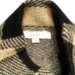 Loft Sweater Womens Size L Tan Black Checkered Plaid Knit Mock Neck Ann Taylor Photo 2