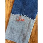 MOTHER Denim The Insider Crop Step Chew Jeans in Dancing on Coals size 25 New Blue Photo 10