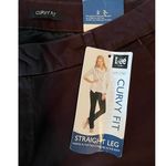 Lee Curvy Fit Brown Straight Leg Pant size 10 New with Tags Photo 1
