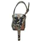 Cole Haan (NIKEAIR) Snakeskin Embossed Leather Slingback Platform Heels Sz 7.5M Photo 3