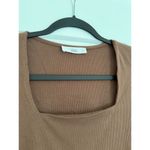 TALULAH $36 New  Square neck Ribbed Crop Tee - Brown - Large Photo 5