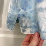 Old Navy EUC Old‎ Navy women’s tie dyed pattern blue white cropped long sleeve tshirt M Photo 4
