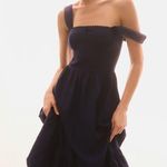 Reformation 💕💕 Rowen Square Neck Smocked Linen Sundress ~ Danube Blue 0 NWOT Photo 5