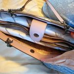 Calvin Klein logo covered beige Pink black tone chain handstrap shoulder bag Photo 5