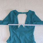Andrea Iyamah  Amar One Piece Long Sleeve Swimsuit Ocean Blue Size‎ M NWT Photo 4