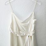NEW Cinq à Sept Cara Tie Waist Mini Dress‎ Size 4 Ivory Bridal Satin White Photo 4