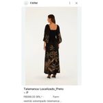 Farm Rio NWOT  Maxi Dress Size S Black Print Puff Sleeves Plant Short Sleeve Photo 3