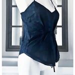 RACHEL RACHEL ROY Jasmin Plaid Tie Camisole Top in True Navy, Size S New w/Tag Blue Photo 3