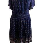 J Gee Free People inspired Blue Paisley Print Boho Dress Size 2X Photo 0