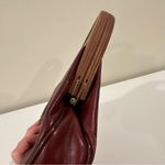 Etienne Aigner  Vintage Leather Wooden Elegant Red Clutch Handbag Photo 8