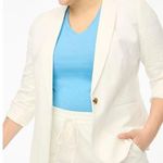 J.Crew NWT  Linen Blend Holland Blazer In White Size 2 Petite Photo 0