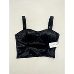 Good American The After Hours Cropped Velvet Bustier Black Women's Size 5 / 2X Photo 12