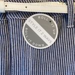 Riders By Lee Lee Riders denim shorts blue and white stripe+belt, Size 18 Photo 1