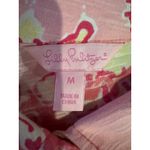 Lilly Pulitzer  Dress Women Medium Pink Floral Carolyn Ruffle Shirt Mini Boho Photo 7