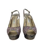 Jimmy Choo 145mm Platform Glitter Slingback Pumps Rainbow Size 39.5 Photo 2