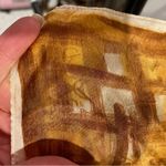 Gorgeous scarf earth tones with mystery cat logo 25.5” x 26” Brown Photo 3