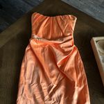 House Of CB  ALORA TANGERINE STRAPLESS CORSET MIDI DRESS, Size Small,$255 Photo 12