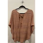 Lauren Conrad Brown Open Side Tie Back Boho Poncho Photo 2