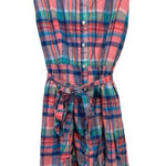 Talbots plaid belted madras tank dress size 12 Photo 0