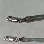 Two vintage 925 sterling silver herringbone necklaces Made in Italy Photo 11