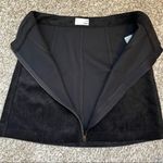 Wilfred Free  Black Suede Short Mini Front Zipper Skirt Size 2 Photo 4