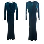Lurelly  Parisienne Velvet Floor Length Gown with Slit‎ Long Sleeve Formal Size 2 Photo 3