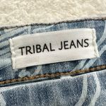 Tribal Blue Floral Women's Cropped Jeans size 22W Photo 3