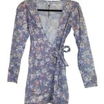 We Wore What  New wrap Floral Bianca Dress puff shoulders size Small Photo 5