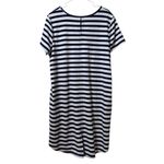 St. John St Johns Bay Women Size XL Striped T Shirt Dress Stretch Lightweight Comfy Photo 1